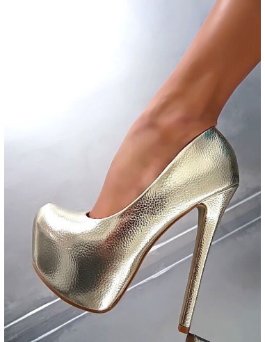 Fersini Original High Heels Platform Pumps Gold