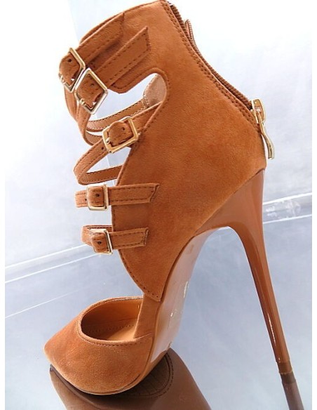 GoGo Original Stiletto High Heels Designer Pumps Camel