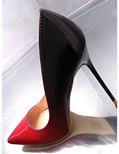 GoGo Original High Heels Iconic Patent Degrade Pumps Red Black