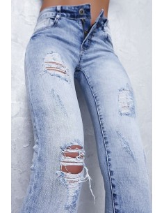 Regular Denim Original Designer Washed & Ripped Jeans