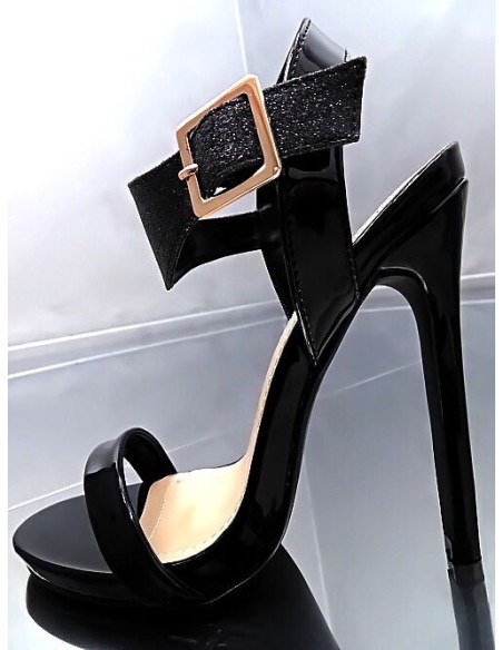 GoGo Original Stiletto High Heels Designer Sandals Black