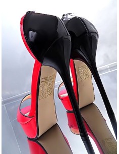 GoGo Original Stiletto High Heels Iconic Platform Sandals Red