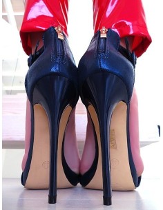 Mellisa Original High Heels Designer Platform Sandals Blue