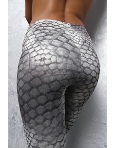 Identita Collezioni Original Fashion Stretch Leggings Snake Grey