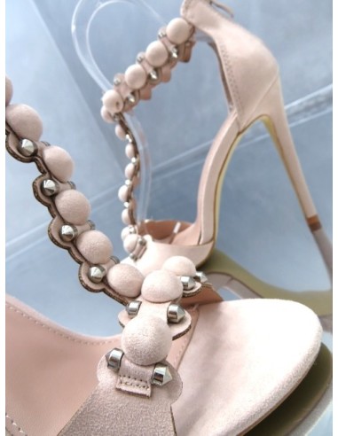 Fiori & Spine Original High Heels Designer Fashion Spike Sandals Beige