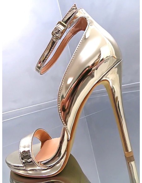 Tulipano Original Designer High Heels Platform Sandals Gold