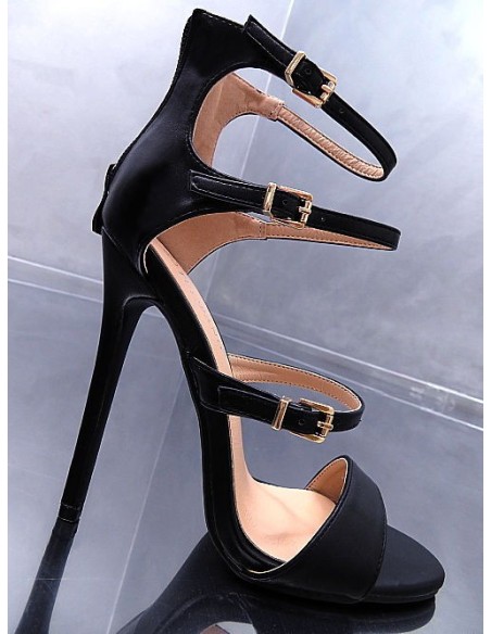 Tulipano Original Designer High Heels Platform Sandals Black