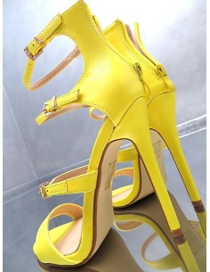 Tulipano Original Designer High Heels Platform Sandals Yellow