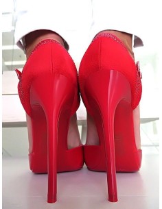 Diamantique Original High Heels Crystals Pumps Red 37