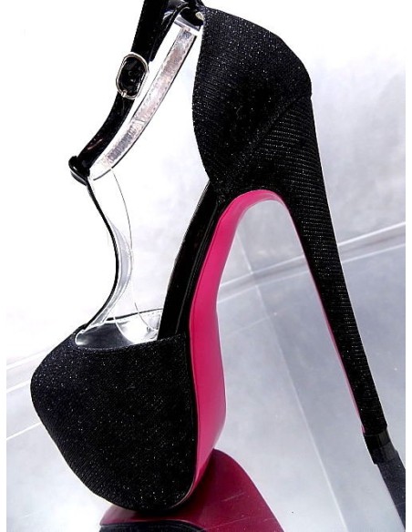 Diamantique Original High Heels Platform Sandals Black 40