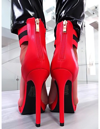 Diamantique Original High Heels Platform Sandals Red 35