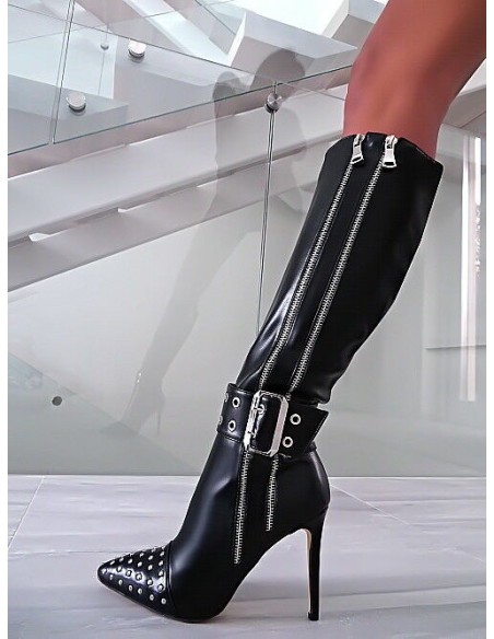 Dame Rose Original High Heels Belt Boots Black 35