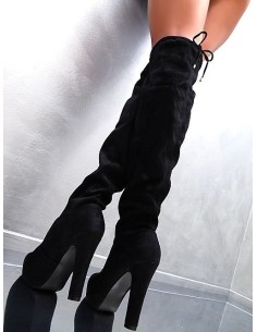 GoGo Original High Heels OTK Overknee Platform Boots Black 35