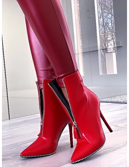 Tulipano Original High Heels Pointy Boots Red 36