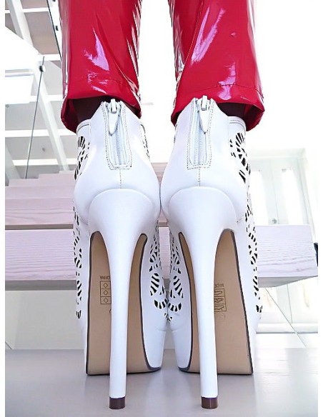 Tulipano Original High Heels Plarform Boots White 37