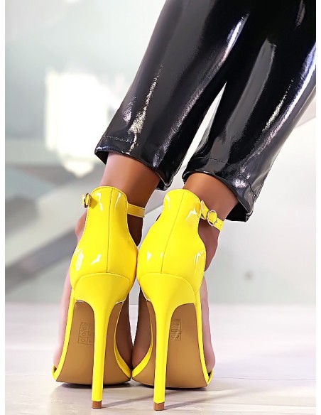 Malien Original High Heels Pointy Sandals Yellow 35