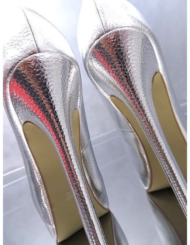 Fersini Original High Heels Platform Pumps Silver 37