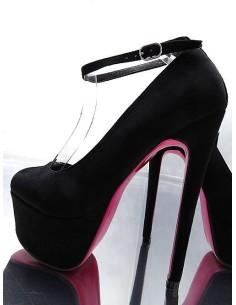 Diamantique Original Stiletto High Heels Designer Platform Pumps Black 36