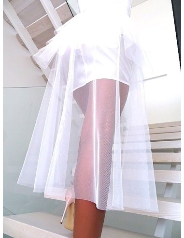 Manosque Original Designer Tulle Skirt White M