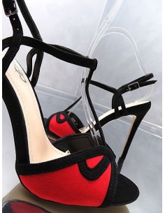 GoGo Original High Heels Designer Classic Sandals Black Red 35