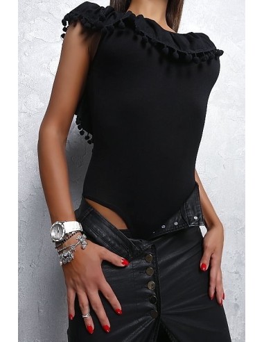 TN T8 Original Designer Stretch Open Back Body Shirt Black L/XL