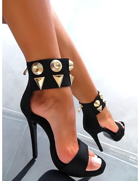 Sweet Shoes Original High Heels Designer Platform Sandals Black 37