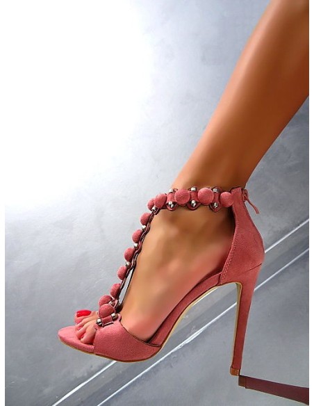 Fiori & Spine Original High Heels Designer Fashion Spike Sandals Pink 40