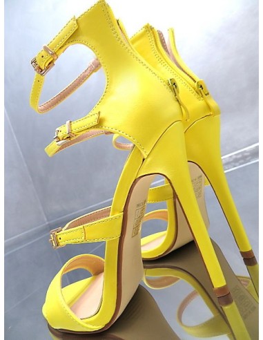 Tulipano Original Designer High Heels Platform Sandals Yellow 35