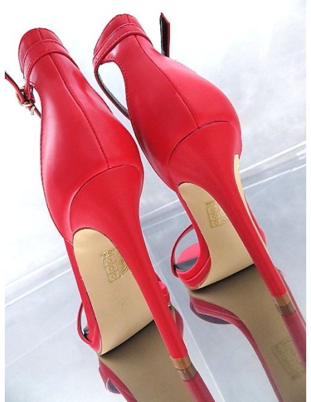 Tulipano Original Designer High Heels Platform Sandals Red 36