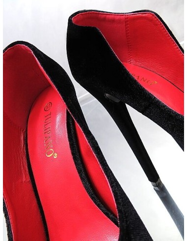 Tulipano Original High Heels Classic Platform Iconic Pumps Black Red