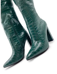 Ciaodea Original Faux Croco Leather Boots Green 36