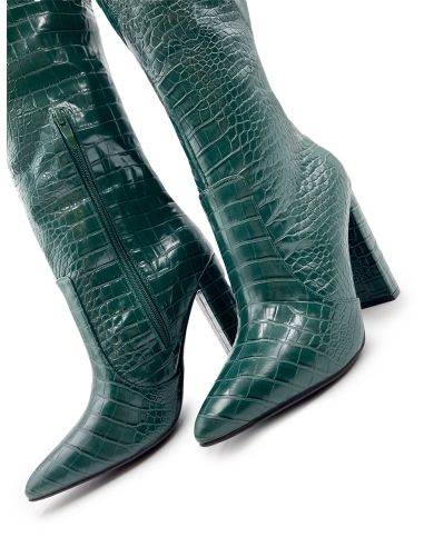 Ciaodea Original Faux Croco Leather Boots Green 36