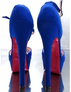 Diamantique Original High Heels Platform Sandals Blue