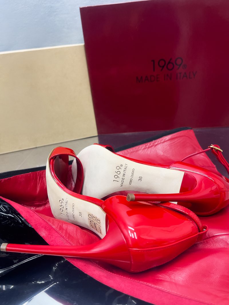 Red Patent Pigalle Sandals