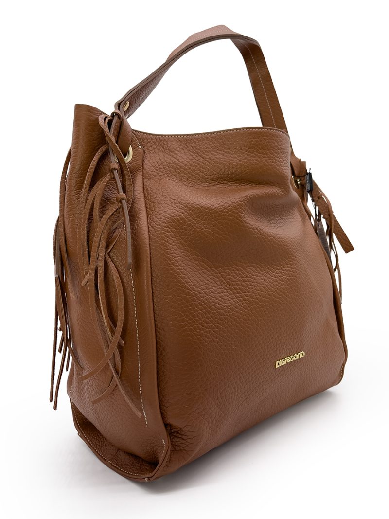 Di Gregorio Original Made in Italy Leather Bag S140 Brown_6