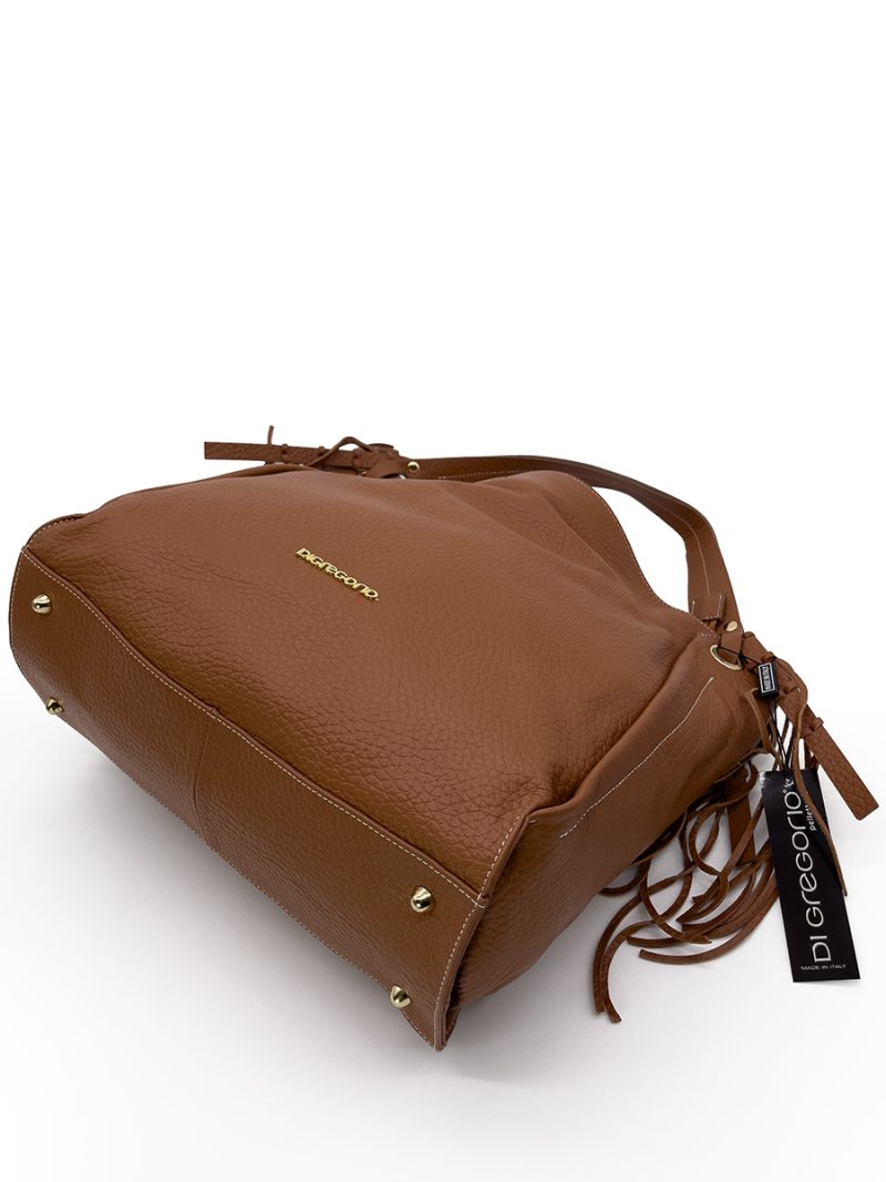 Di Gregorio Original Made in Italy Leather Bag S140 Brown_7